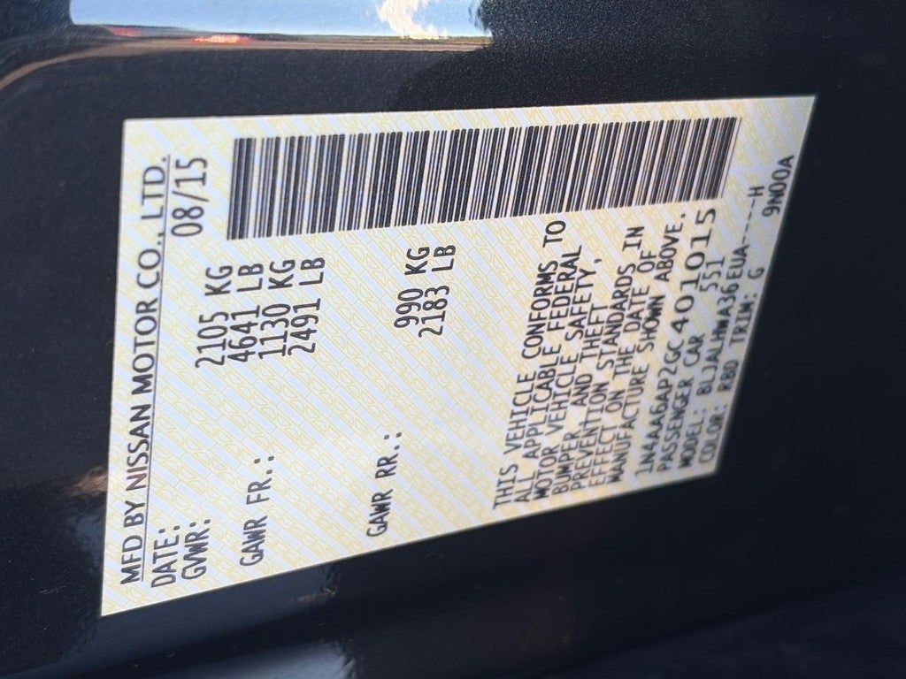 2016 Nissan Maxima 4dr Sdn 3.5 Platinum
