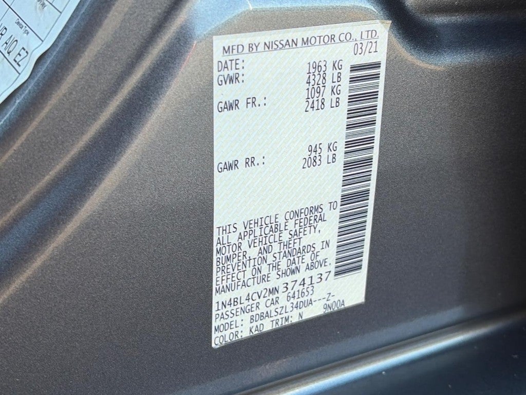 2021 Nissan Altima 2.5 SR Sedan