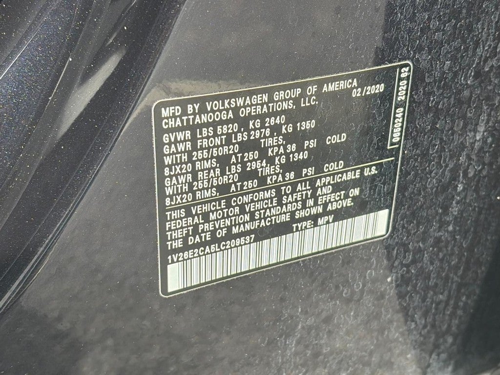 2020 Volkswagen Atlas Cross Sport 3.6L V6 SE w/Technology 4MOTION