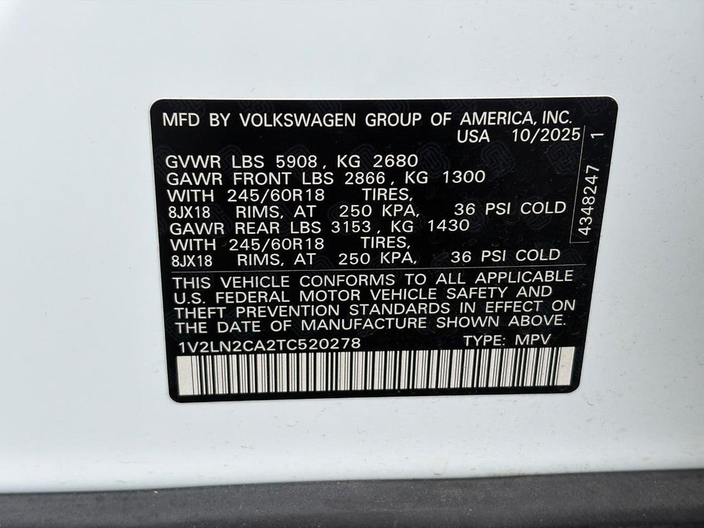 2026 Volkswagen Atlas 2.0T SE 4MOTION