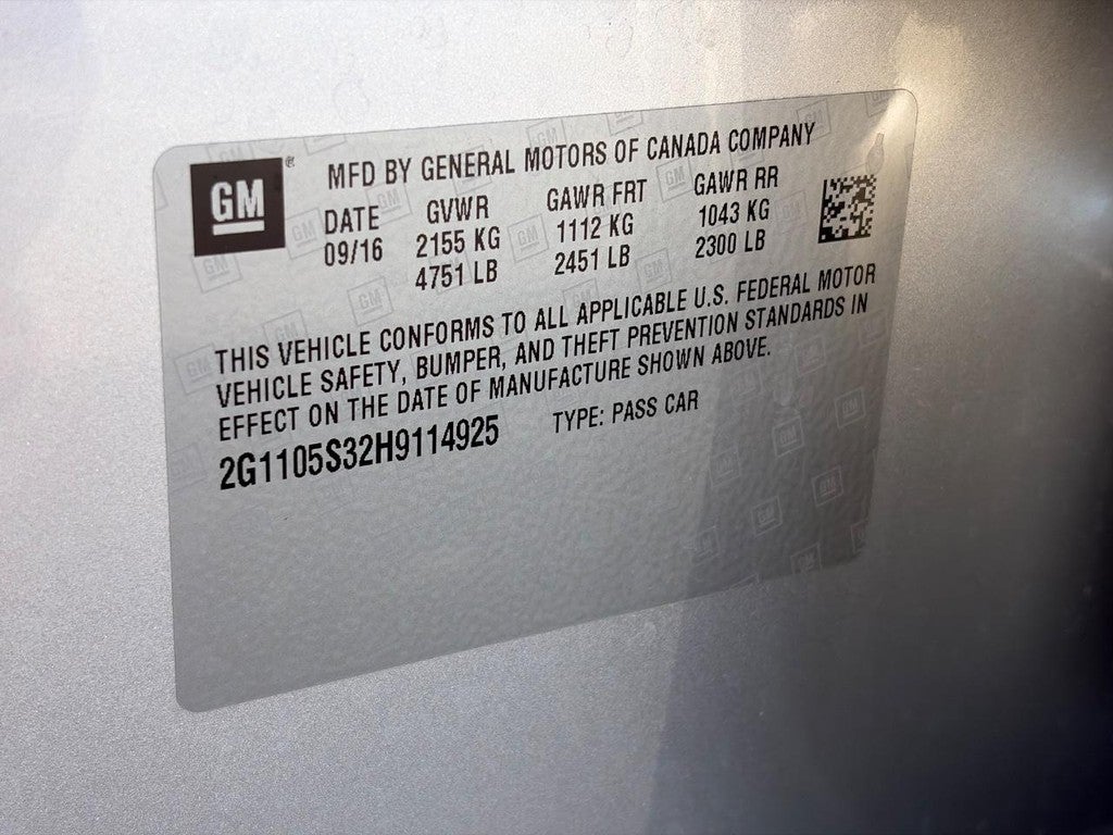 2017 Chevrolet Impala 4dr Sdn LT w/1LT