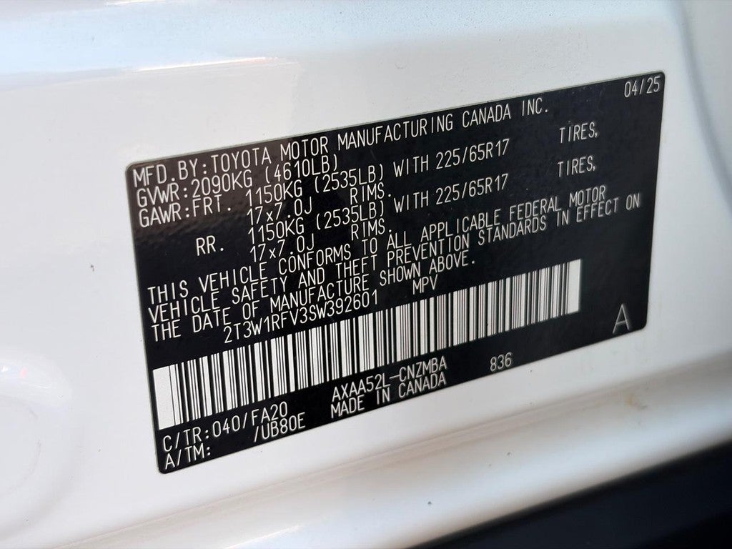 2025 Toyota RAV4 XLE FWD (Natl)