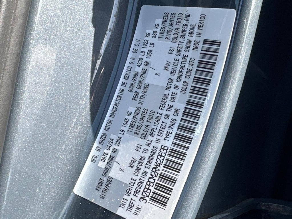 2024 Mazda Mazda3 Sedan 2.5 S Carbon Edition AWD