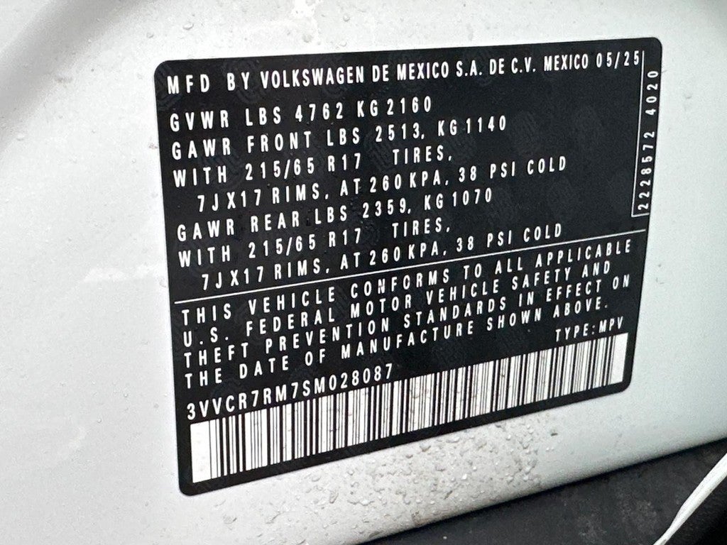 2025 Volkswagen Tiguan 2.0T S FWD