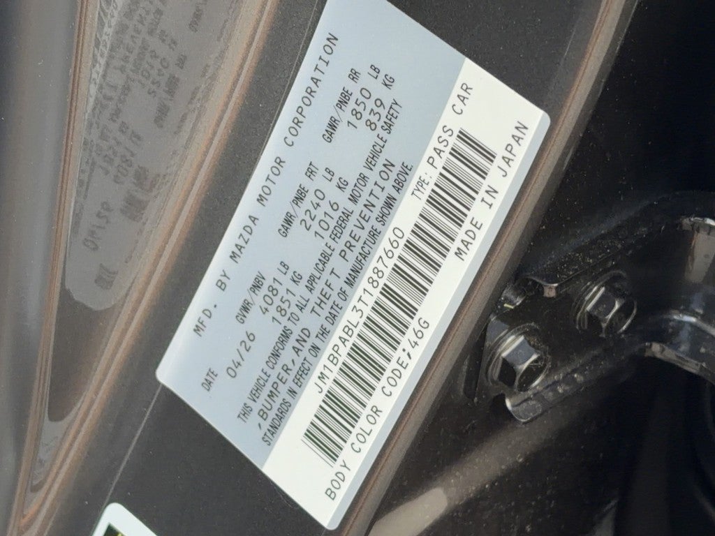 2026 Mazda Mazda3 Sedan 2.5 S Select Sport