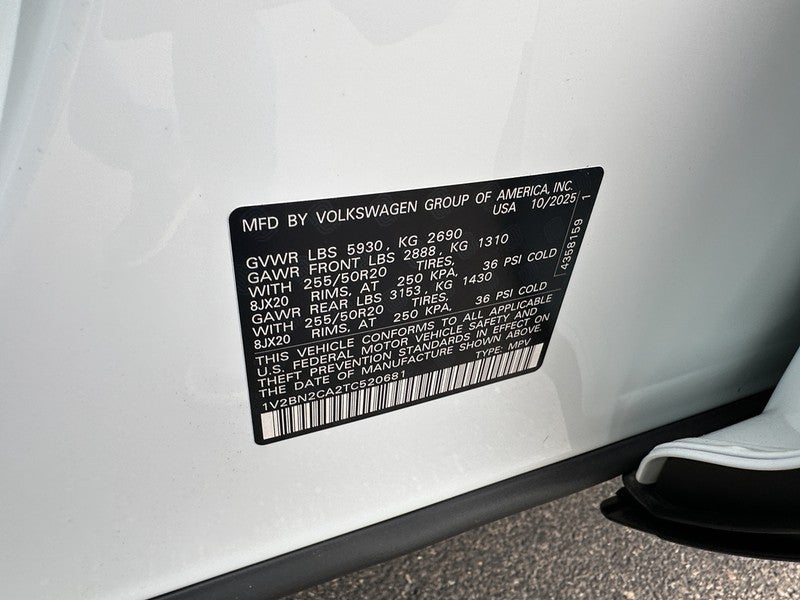 2026 Volkswagen Atlas 2.0T SEL 4MOTION