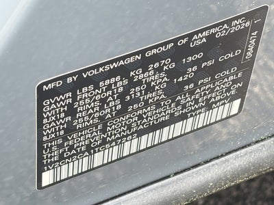 2026 Volkswagen Atlas 2.0T Peak Edition 4MOTION