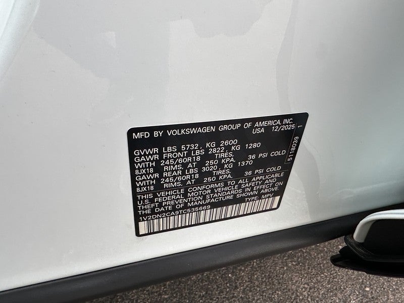 2026 Volkswagen Atlas 2.0T SE FWD