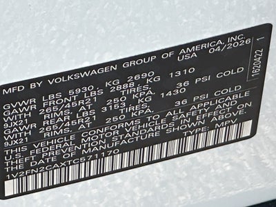 2026 Volkswagen Atlas 2.0T SEL Premium R-Line 4MOTION