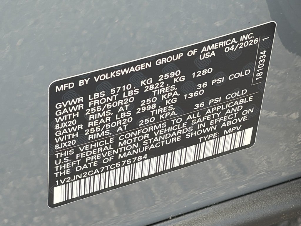 2026 Volkswagen Atlas 2.0T SE w/Technology FWD