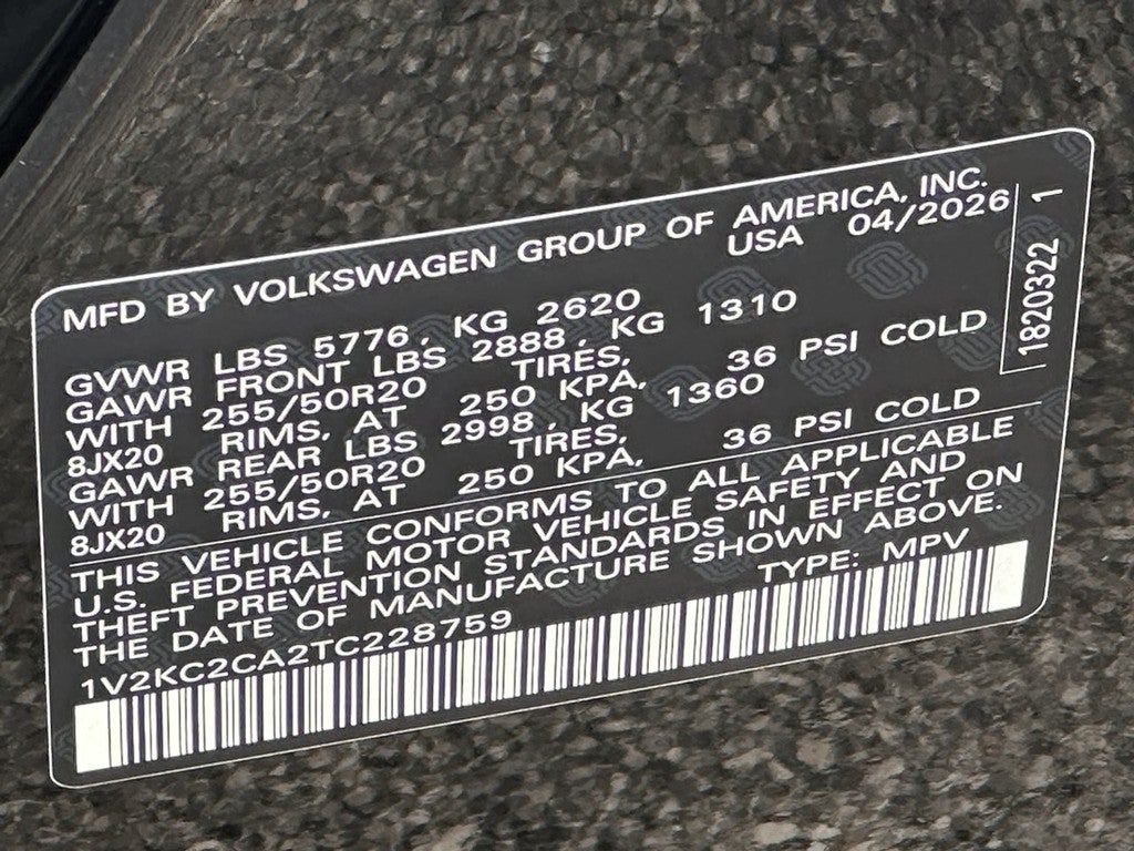 2026 Volkswagen Atlas Cross Sport 2.0T SE w/Technology 4MOTION