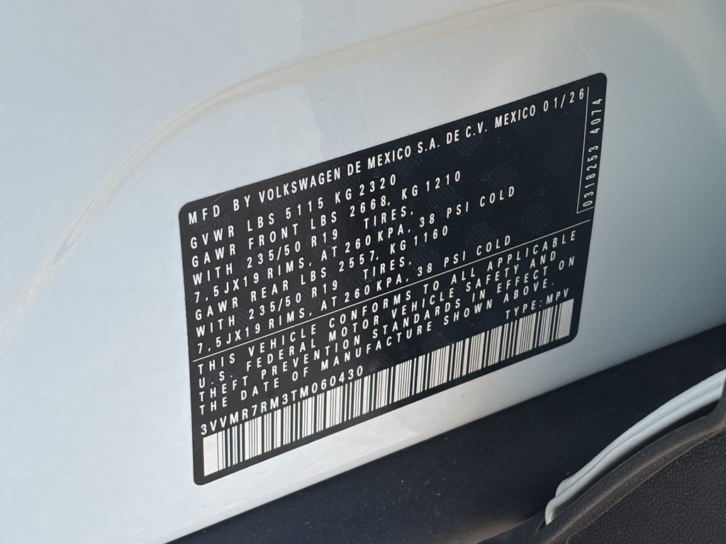 2026 Volkswagen Tiguan 2.0T SE 4MOTION
