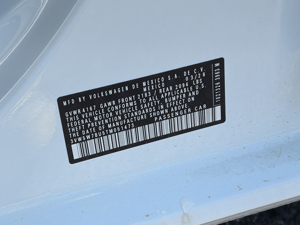 2026 Volkswagen Jetta S Auto